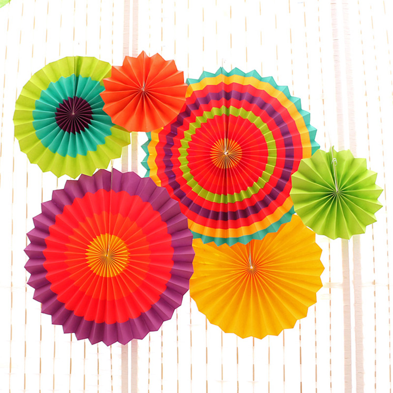 Festival Decorative Paper Flower Fan Paper Flower Set Wedding Children&#039;s Birthday Party Children&#039;s Day Classroom Layout Supplies