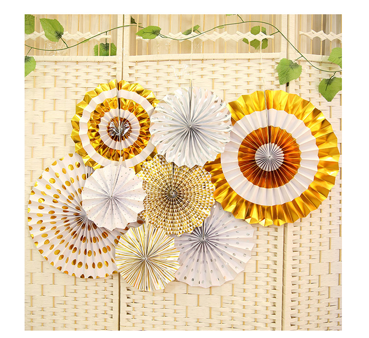Festival Decorative Paper Flower Fan Paper Flower Set Wedding Children's Birthday Party Children's Day Classroom Layout Supplies