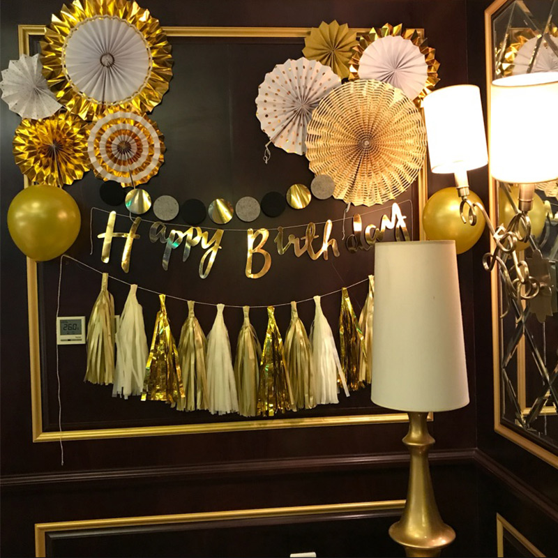 Festival Decorative Paper Flower Fan Paper Flower Set Wedding Children&#039;s Birthday Party Children&#039;s Day Classroom Layout Supplies