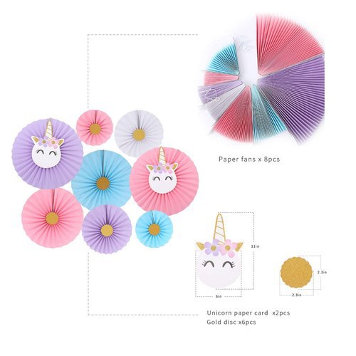 Paper Flower Fan DIY Background Wall Decoration Wedding Birthday Party 6-Pack Three-Dimensional Colorful Folding Ornaments Paper Fan