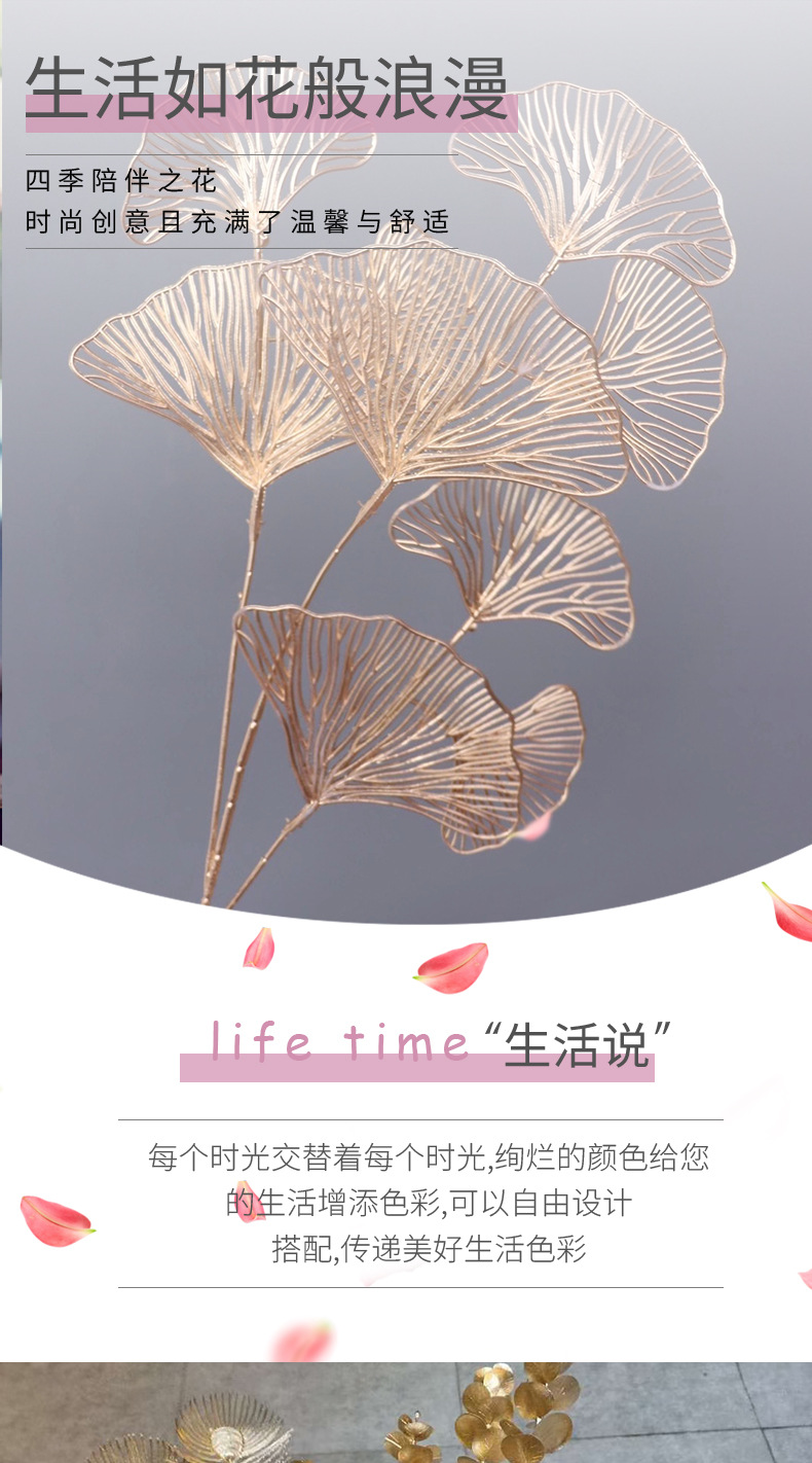 Golden Eucalyptus Artificial Flower New Year Blessing Bucket Plastic Flowers Wedding Simulation Flower Wholesale Fan Leaf Phoenix Tail Factory Supply