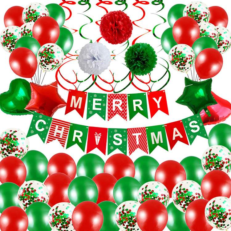 Balloon Set Christmas Balloons Balloon Set Christmas Head Band Balloon Headdress Show Window Decoration Party Christmas Balloons