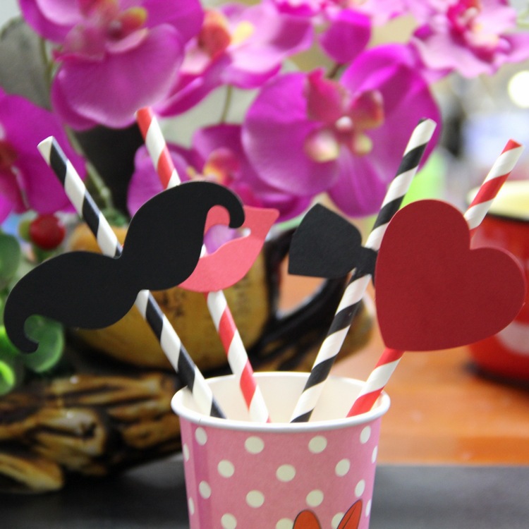 Beard Straw Factory Direct Sales Wholesale 10-Piece Set Wedding Wedding Birthday Party Gathering Funny Fun Paper Beard