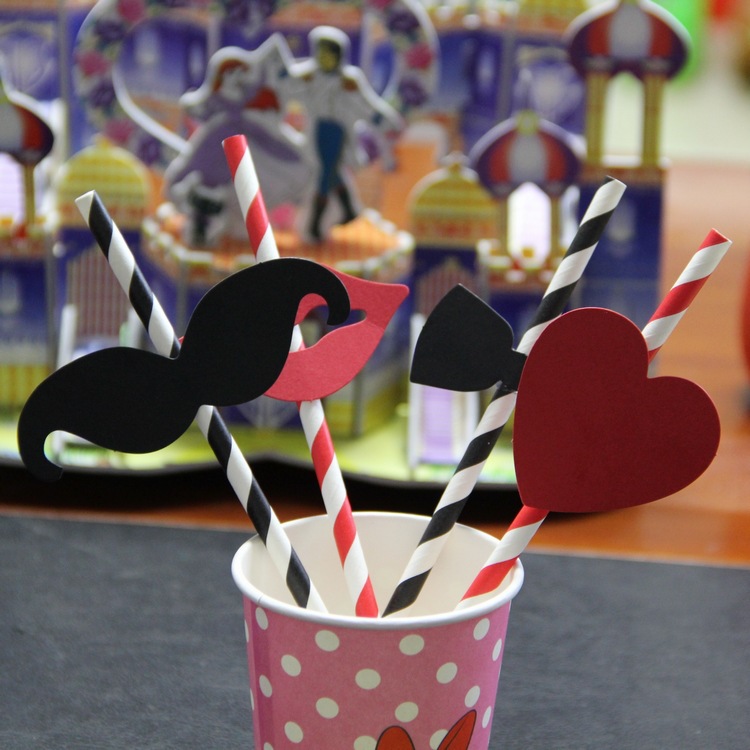 Beard Straw Factory Direct Sales Wholesale 10-Piece Set Wedding Wedding Birthday Party Gathering Funny Fun Paper Beard