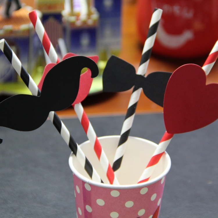 Beard Straw Factory Direct Sales Wholesale 10-Piece Set Wedding Wedding Birthday Party Gathering Funny Fun Paper Beard