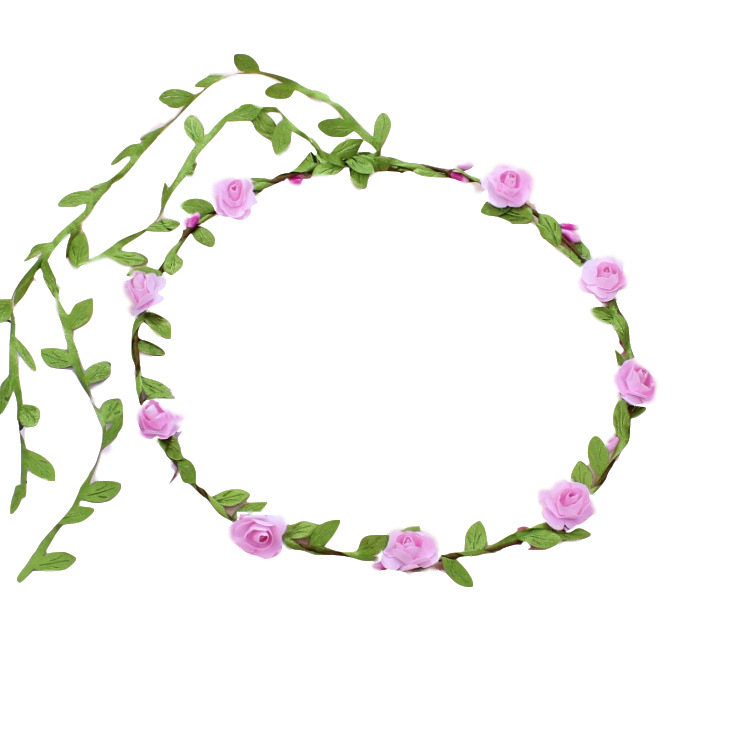 Factory Wholesale Headdress Bridal Wreath Hair Band Hair Accessories Wrist Flower Travel Seaside Vacation Bridal Headdress Flower