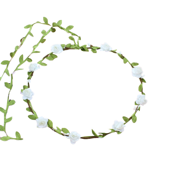 Factory Wholesale Headdress Bridal Wreath Hair Band Hair Accessories Wrist Flower Travel Seaside Vacation Bridal Headdress Flower