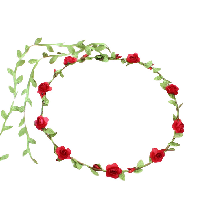 Factory Wholesale Headdress Bridal Wreath Hair Band Hair Accessories Wrist Flower Travel Seaside Vacation Bridal Headdress Flower
