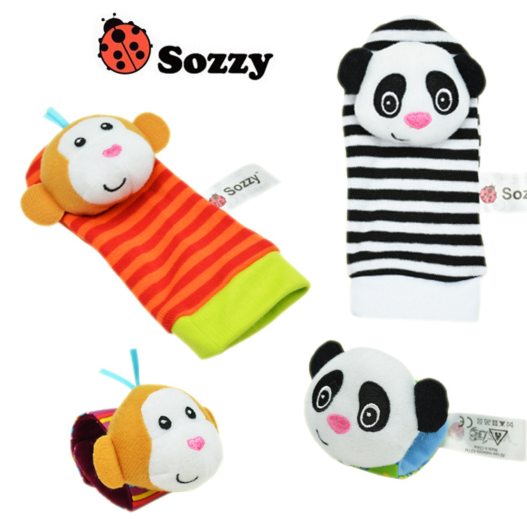  American Sozzy Baby Watch with Wrist Rattle Wrist Strap Plush Toys Wholesale