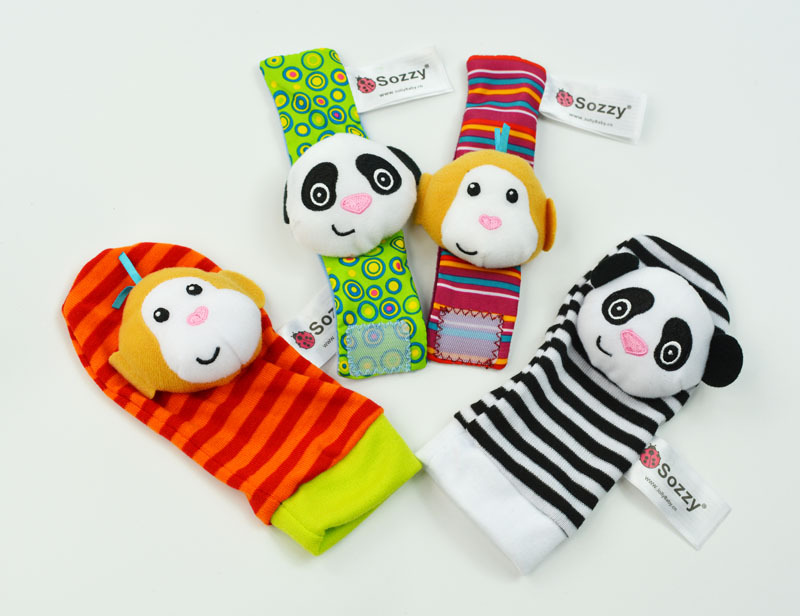  American Sozzy Baby Watch with Wrist Rattle Wrist Strap Plush Toys Wholesale
