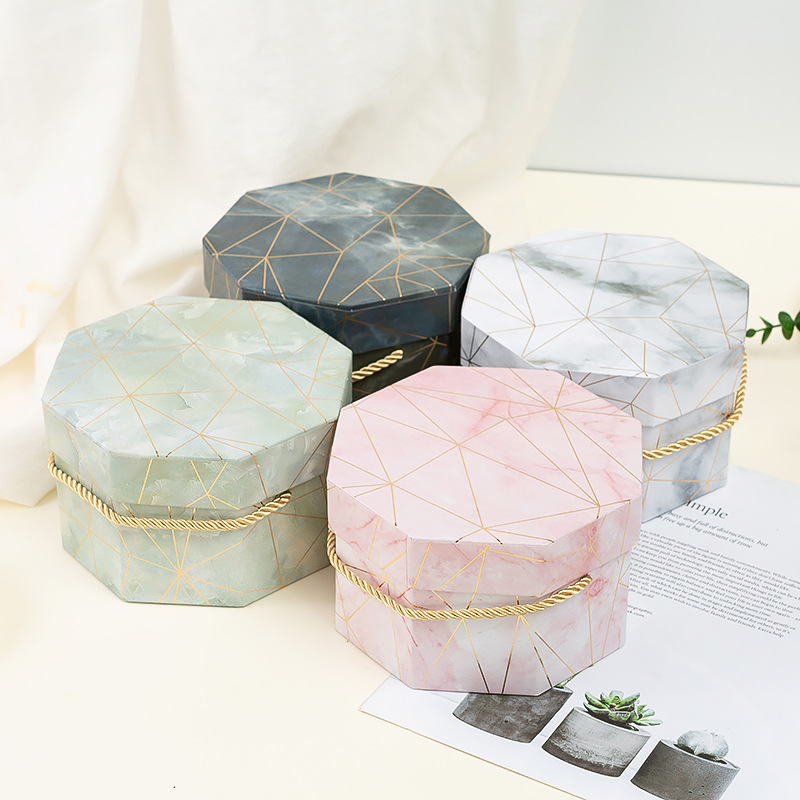 Hand Gift Candy Box Lipstick Gift Box Packaging Box Octagonal Valentine&#039;s Day Gift Box Flower Box Octagon Box Customization