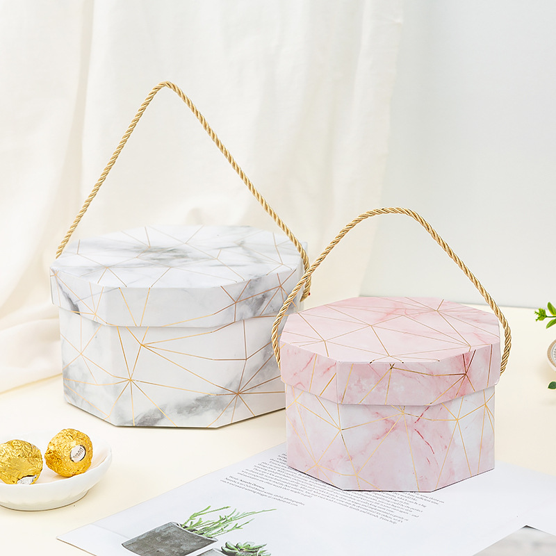 Hand Gift Candy Box Lipstick Gift Box Packaging Box Octagonal Valentine&#039;s Day Gift Box Flower Box Octagon Box Customization