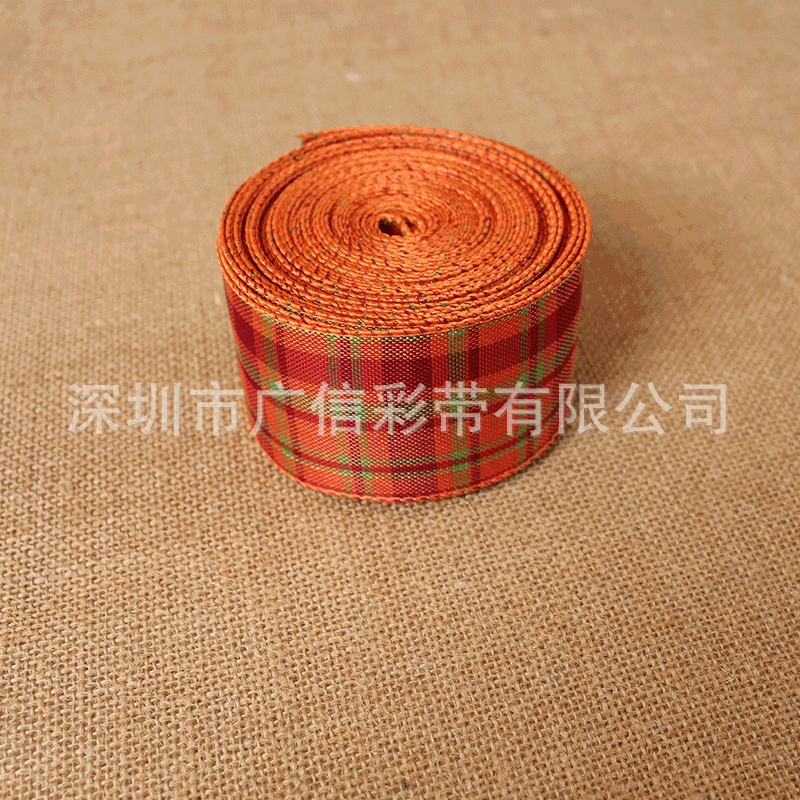 Guangxin Ribbon Plaid Ribbon Imitation Linen Ribbon Thanksgiving Ribbons Guangxin Ribbon Plaid Ribbon Imitation Linen Ribbon Thanksgiving Ribbons