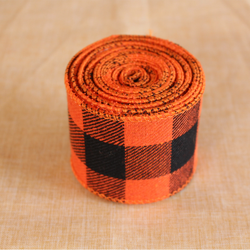 Guangxin Ribbon Plaid Ribbon Imitation Linen Ribbon Thanksgiving Ribbons Guangxin Ribbon Plaid Ribbon Imitation Linen Ribbon Thanksgiving Ribbons