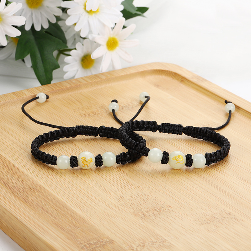 Luminous Twelve Zodiac Hand Weaving Bracelet Bracelet Student Couple Gift Girlfriends' Bracelet Yiwu Small Commodity Luminous Twelve Zodiac Hand Weaving Bracelet Bracelet Student Couple Gift Girlfriends' Bracelet Yiwu Small Commodity