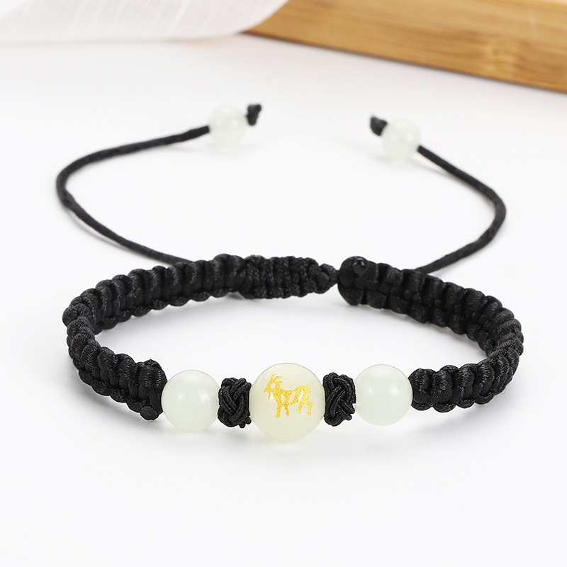Luminous Twelve Zodiac Hand Weaving Bracelet Bracelet Student Couple Gift Girlfriends' Bracelet Yiwu Small Commodity Luminous Twelve Zodiac Hand Weaving Bracelet Bracelet Student Couple Gift Girlfriends' Bracelet Yiwu Small Commodity