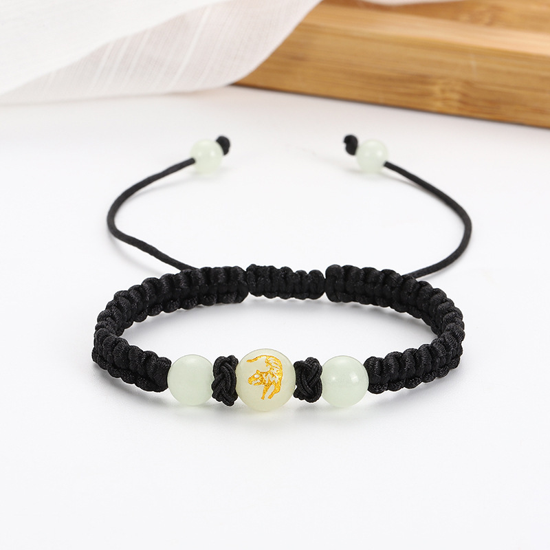 Luminous Twelve Zodiac Hand Weaving Bracelet Bracelet Student Couple Gift Girlfriends' Bracelet Yiwu Small Commodity Luminous Twelve Zodiac Hand Weaving Bracelet Bracelet Student Couple Gift Girlfriends' Bracelet Yiwu Small Commodity