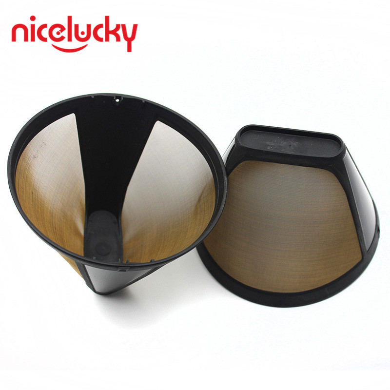 304 Gold Stainless Steel Screen Coffee Machine Universal Filter High Temperature Resistant Stainless Steel Coffee Filter