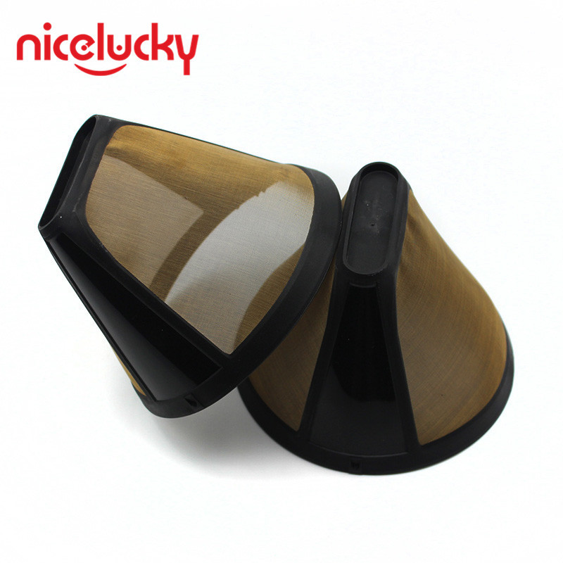 304 Gold Stainless Steel Screen Coffee Machine Universal Filter High Temperature Resistant Stainless Steel Coffee Filter
