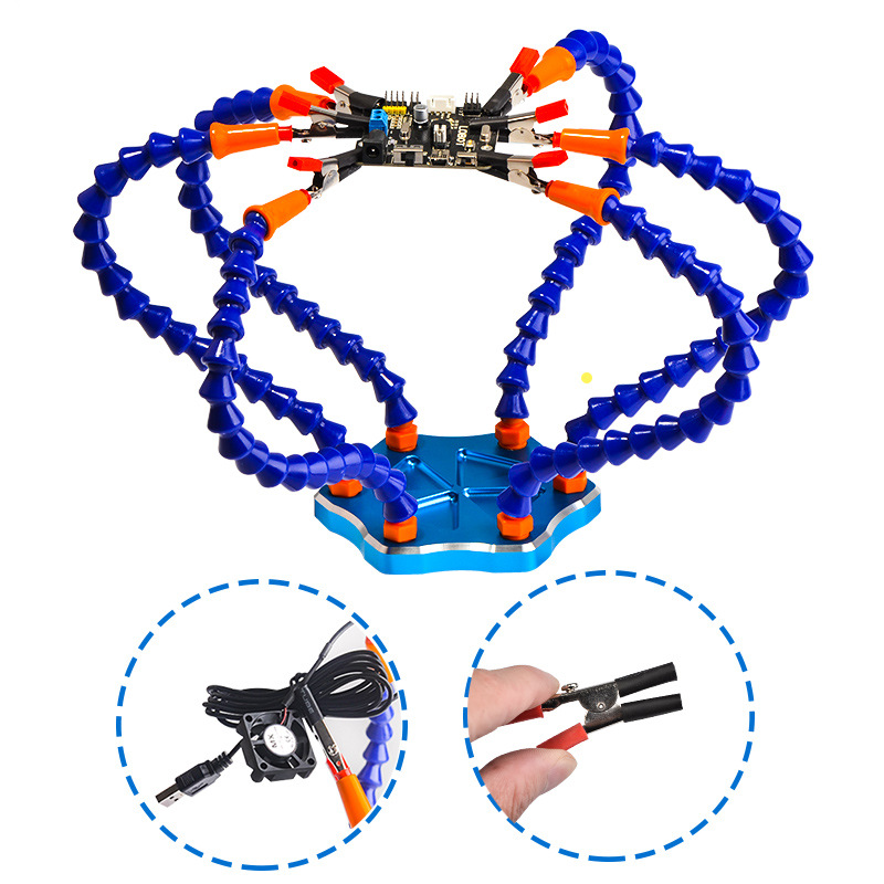 Tool SixClaw MultiFunction Aluminum Alloy Welding Station Flight Control Crossing Machine FPV MultiClaw Workbench Tool SixClaw MultiFunction Aluminum Alloy Welding Station Flight Control Crossing Machine FPV MultiClaw Workbench