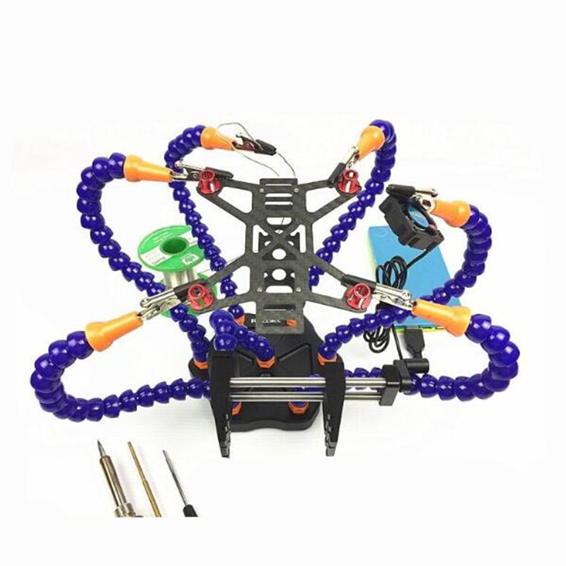 Tool SixClaw MultiFunction Aluminum Alloy Welding Station Flight Control Crossing Machine FPV MultiClaw Workbench Tool SixClaw MultiFunction Aluminum Alloy Welding Station Flight Control Crossing Machine FPV MultiClaw Workbench