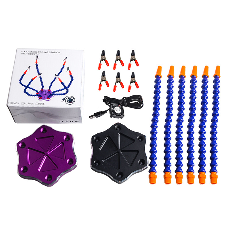 Tool SixClaw MultiFunction Aluminum Alloy Welding Station Flight Control Crossing Machine FPV MultiClaw Workbench Tool SixClaw MultiFunction Aluminum Alloy Welding Station Flight Control Crossing Machine FPV MultiClaw Workbench