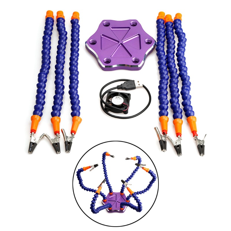 Tool SixClaw MultiFunction Aluminum Alloy Welding Station Flight Control Crossing Machine FPV MultiClaw Workbench Tool SixClaw MultiFunction Aluminum Alloy Welding Station Flight Control Crossing Machine FPV MultiClaw Workbench