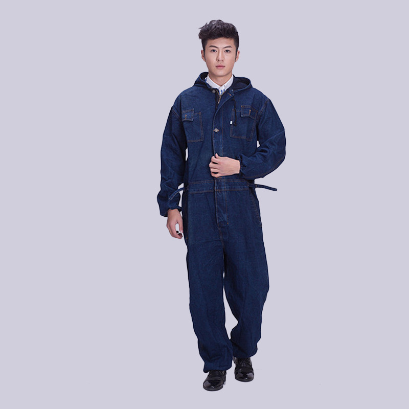 Denim jumpsuit electric welding suit sandblasting suit the spray paint dust - proof tooling labor insurance suit male machine repair hoodie Denim jumpsuit electric welding suit sandblasting suit the spray paint dust - proof tooling labor insurance suit male machine repair hoodie