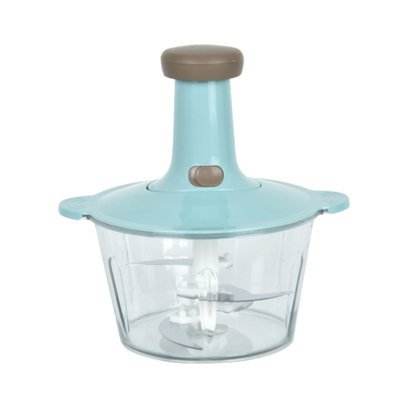 Chopper Manual Press Plastic Cup Meat Grinder Drain Shred Mashed Garlic Crushed Chili Minced Food Machine Complementary Food Mixer