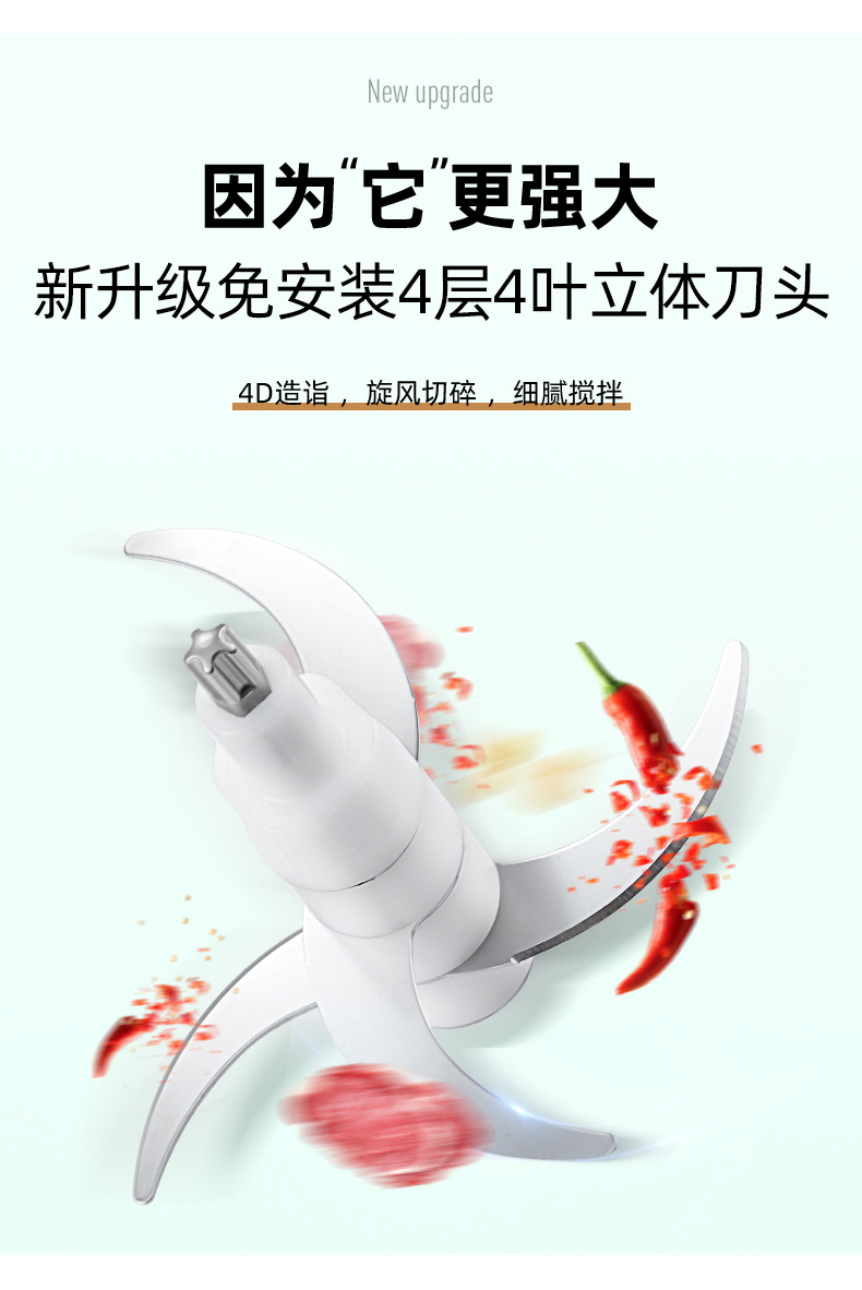 Chigo Cytoderm Breaking Machine Electric Meat Grinder Household Grind Stuffing Cooking Machine Multi-Function Food Supplement Small Meat Meat Chopper Chigo Cytoderm Breaking Machine Electric Meat Grinder Household Grind Stuffing Cooking Machine Multi-Function Food Supplement Small Meat Meat Chopper