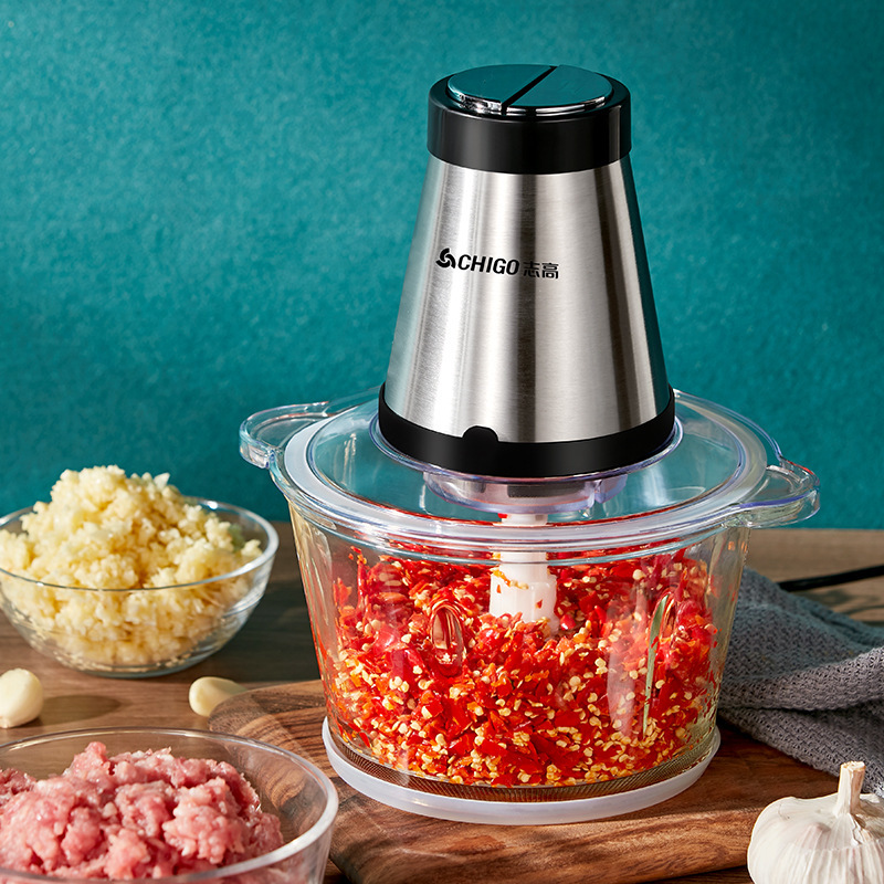 Chigo Cytoderm Breaking Machine Electric Meat Grinder Household Grind Stuffing Cooking Machine Multi-Function Food Supplement Small Meat Meat Chopper