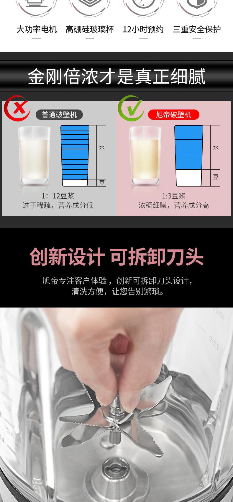 German Household Heating Automatic Cooking Machine Cytoderm Breaking Machine Soybean Milk Small Food Supplement Mixer Filter-Free Mute Wholesale German Household Heating Automatic Cooking Machine Cytoderm Breaking Machine Soybean Milk Small Food Supplement Mixer Filter-Free Mute Wholesale