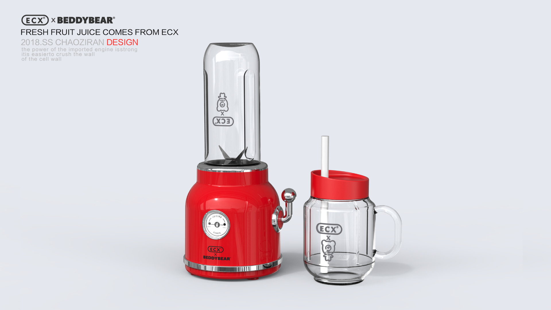 Authentic BEDDYBEAR ECX Juicer Retro Automatic Household Portable Juice Food Mixer Fruit Bumper Machine Authentic BEDDYBEAR ECX Juicer Retro Automatic Household Portable Juice Food Mixer Fruit Bumper Machine