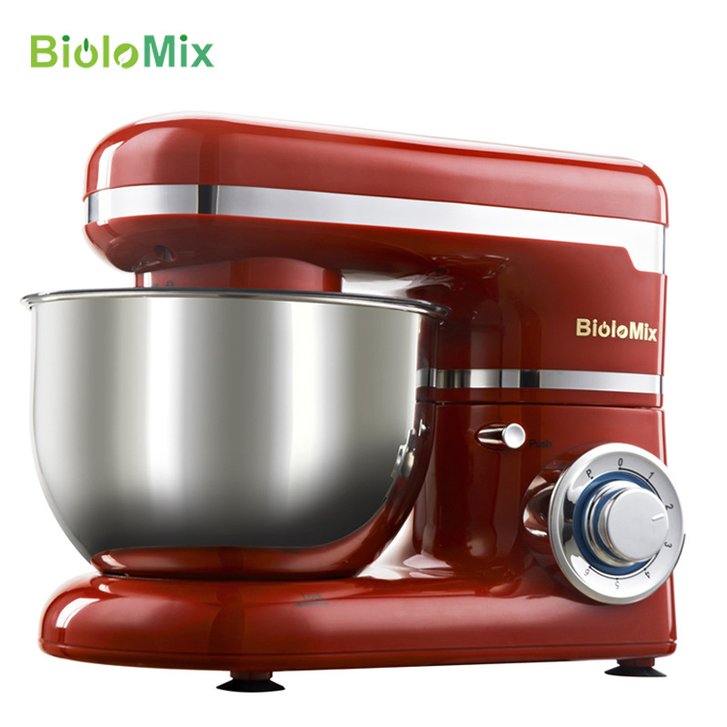 Foreign Trade Export Cross-Border Hot Sale 4L Stainless Steel Bowl 1200W Household Stand Mixer Noodle Machine 4L Egg