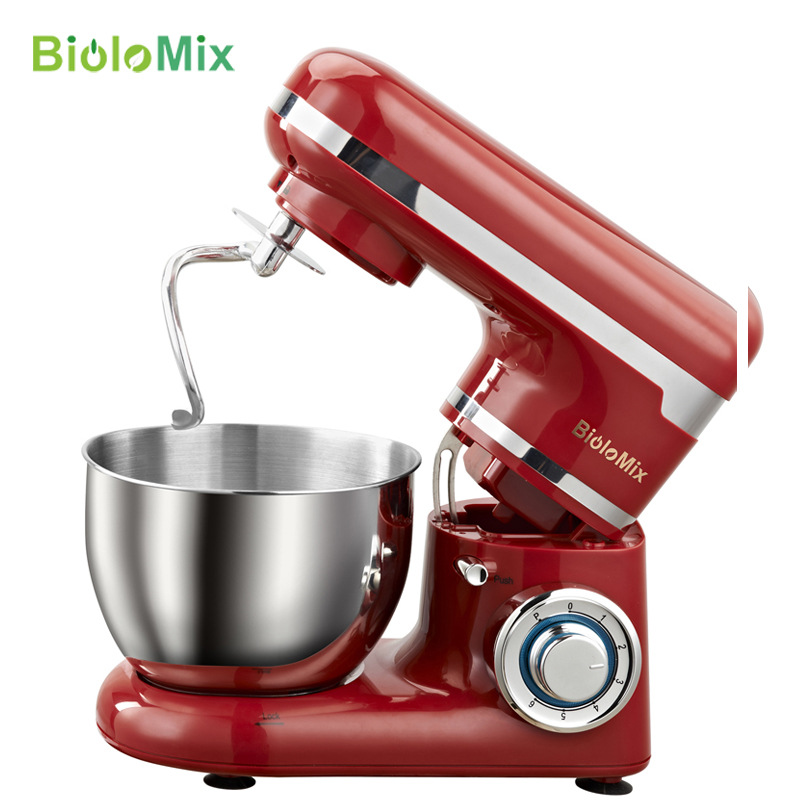 Foreign Trade Export Cross-Border Hot Sale 4L Stainless Steel Bowl 1200W Household Stand Mixer Noodle Machine 4L Egg