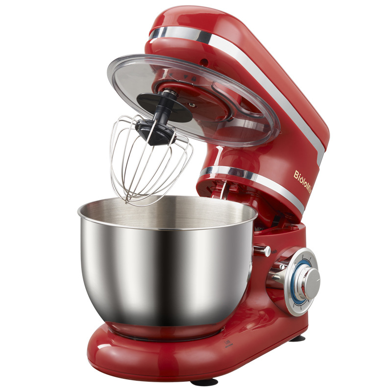 Foreign Trade Export Cross-Border Hot Sale 4L Stainless Steel Bowl 1200W Household Stand Mixer Noodle Machine 4L Egg