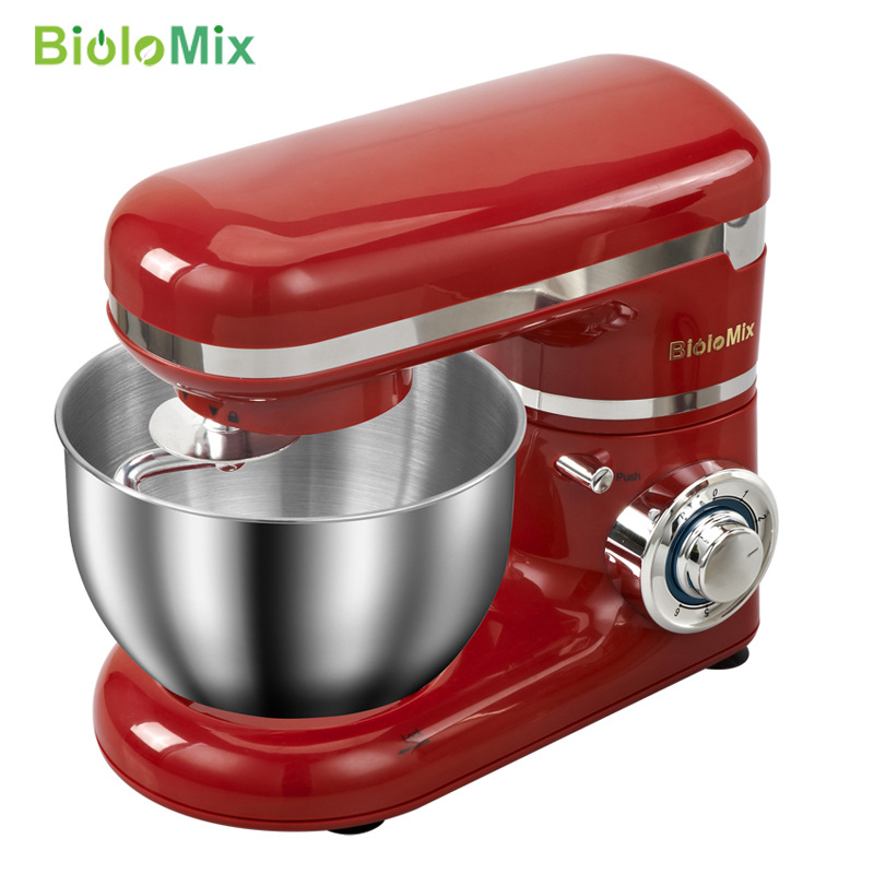 Foreign Trade Export Cross-Border Hot Sale 4L Stainless Steel Bowl 1200W Household Stand Mixer Noodle Machine 4L Egg