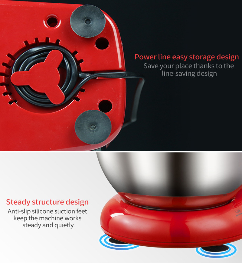 Foreign Trade Export Cross-Border Hot Sale 4L Stainless Steel Bowl 1200W Household Stand Mixer Noodle Machine 4L Egg Foreign Trade Export Cross-Border Hot Sale 4L Stainless Steel Bowl 1200W Household Stand Mixer Noodle Machine 4L Egg