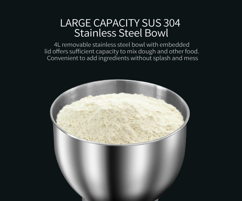 Foreign Trade Export Cross-Border Hot Sale 4L Stainless Steel Bowl 1200W Household Stand Mixer Noodle Machine 4L Egg Foreign Trade Export Cross-Border Hot Sale 4L Stainless Steel Bowl 1200W Household Stand Mixer Noodle Machine 4L Egg