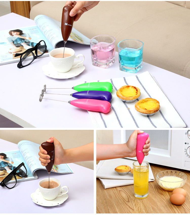Kitchen tools creative hot style colorful automatic hand-held stainless steel electric egg whisk milk whisk mixer