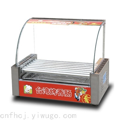 Electric Heating Roast Sausage Machine Hotdog Maker Sausage Machine Commercial Sausage Roasting Machine Sausage Machine Double Control Stainless Steel Hot-Dog Machine Cross-Border