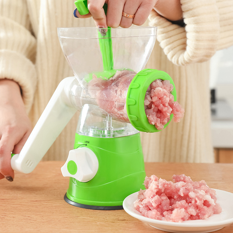 Manual Meat Grinder Household Kitchen Chopper Meat Chopper Manual Sausage Stuffer Meshed Garlic Device Sausage Machine Mashed Garlic Machine