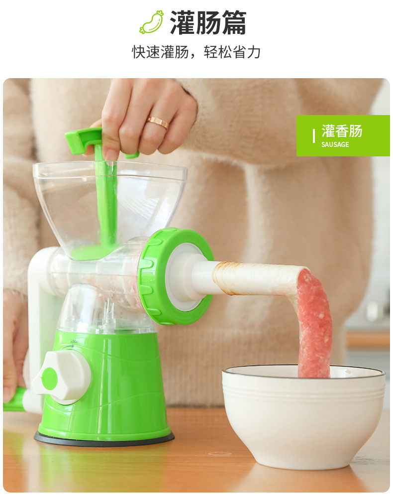 Manual Meat Grinder Household Kitchen Chopper Meat Chopper Manual Sausage Stuffer Meshed Garlic Device Sausage Machine Mashed Garlic Machine Manual Meat Grinder Household Kitchen Chopper Meat Chopper Manual Sausage Stuffer Meshed Garlic Device Sausage Machine Mashed Garlic Machine