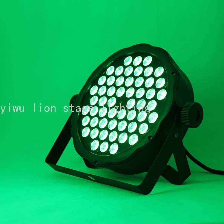 Factory Direct Sales 54 LED Full Color Four-in-One Black Plastic Flat Par Light Bar Wedding Stage Dyeing Photoflood Reflector for Back-Ground Lighting with Stand