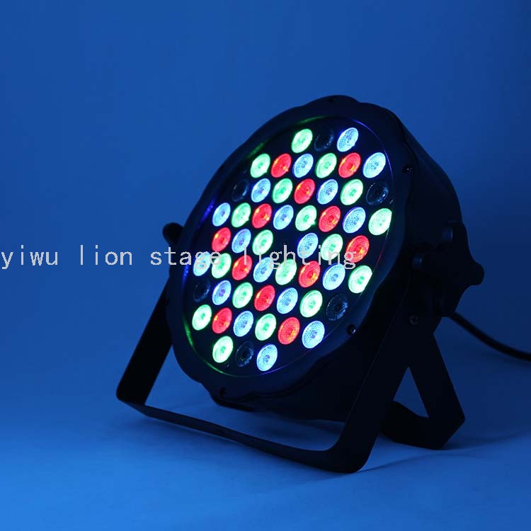 Factory Direct Sales 54 LED Full Color Four-in-One Black Plastic Flat Par Light Bar Wedding Stage Dyeing Photoflood Reflector for Back-Ground Lighting with Stand
