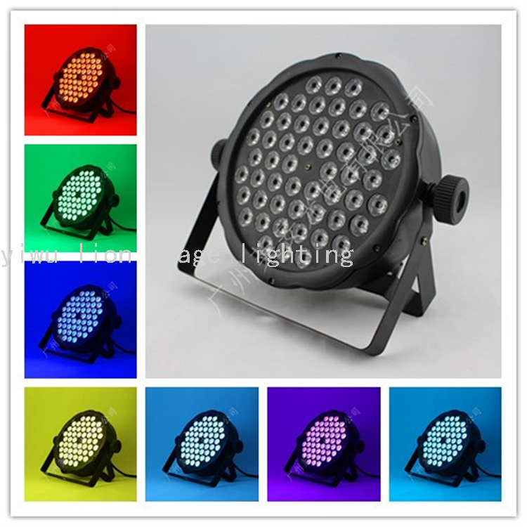 Factory Direct Sales 54 LED Full Color Four-in-One Black Plastic Flat Par Light Bar Wedding Stage Dyeing Photoflood Reflector for Back-Ground Lighting with Stand