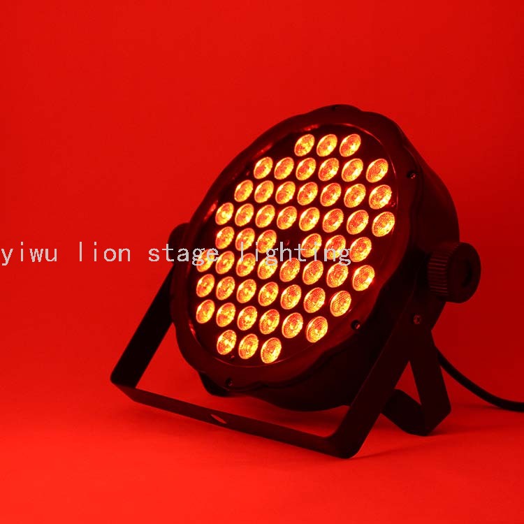 Factory Direct Sales 54 LED Full Color Four-in-One Black Plastic Flat Par Light Bar Wedding Stage Dyeing Photoflood Reflector for Back-Ground Lighting with Stand