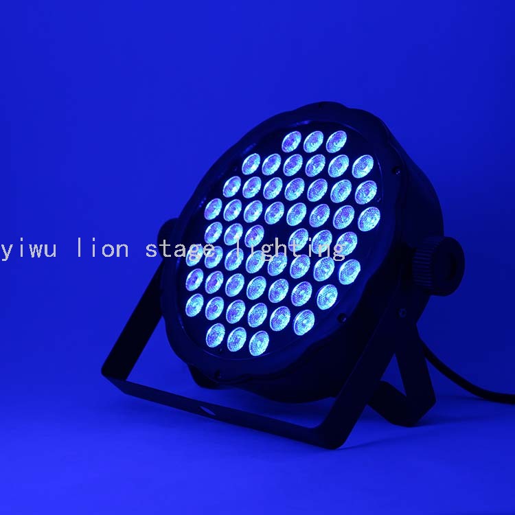 Factory Direct Sales 54 LED Full Color Four-in-One Black Plastic Flat Par Light Bar Wedding Stage Dyeing Photoflood Reflector for Back-Ground Lighting with Stand