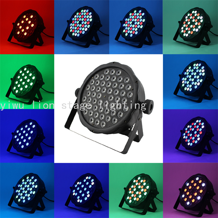 Factory Direct Sales 54 LED Full Color Four-in-One Black Plastic Flat Par Light Bar Wedding Stage Dyeing Photoflood Reflector for Back-Ground Lighting with Stand