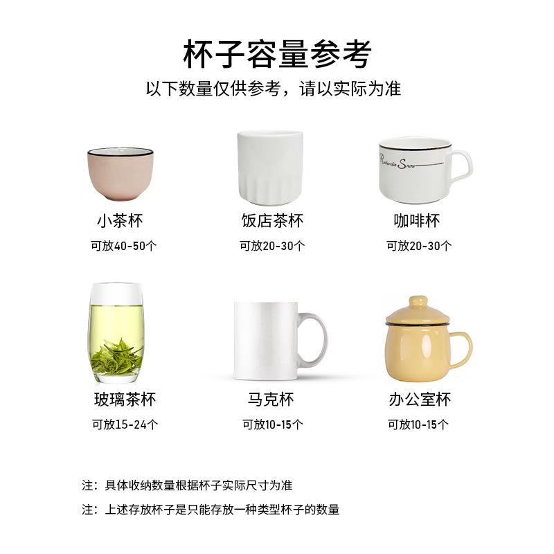 Tea Cup Disinfection Cabinet Small Mini Office Bowl Dish Plate Glass Chopsticks Specially for Tea Set Disinfection Cabinet Storage Rack